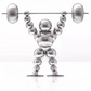 ArtZ® Abstract Weightlifter Stainless Steel Sculptures