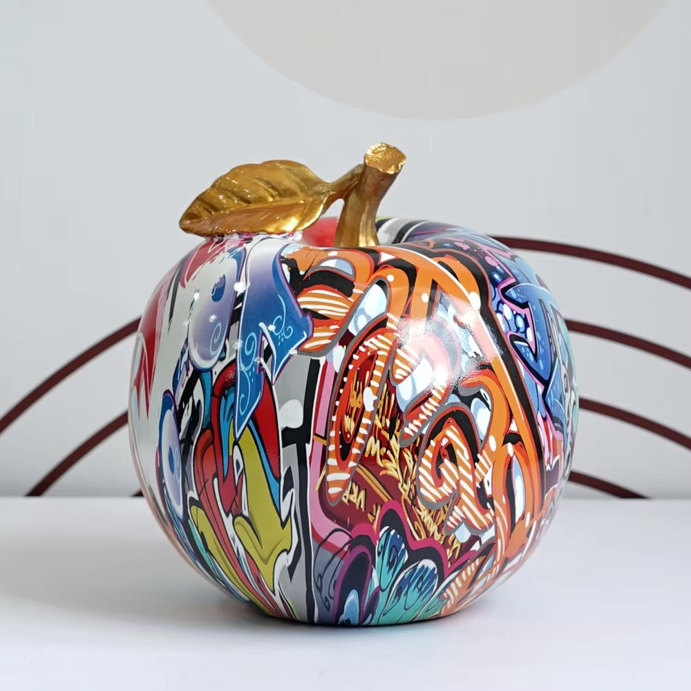 ArtZ® Graffiti Painted Apple Sculpture