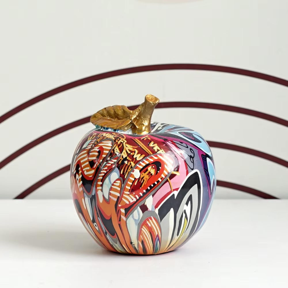 ArtZ® Graffiti Painted Apple Sculpture