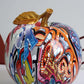 ArtZ® Graffiti Painted Apple Sculpture