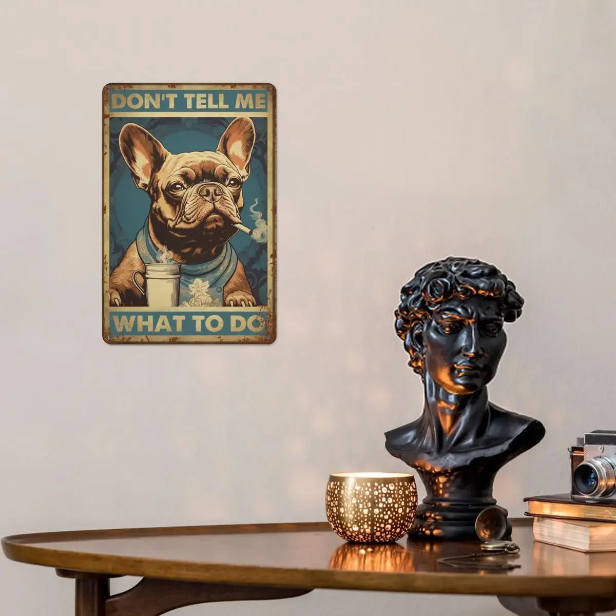 ArtZ® French Bulldog With An Attitude Metal Pictures