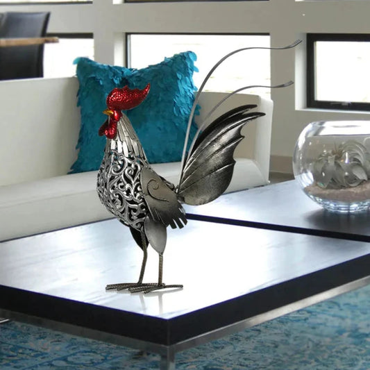 ArtZ® Metal Rooster Sculpture