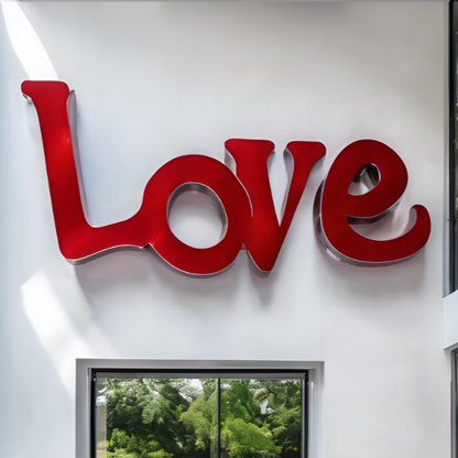 ArtZ® Stainless Steel Love Wall Sculpture