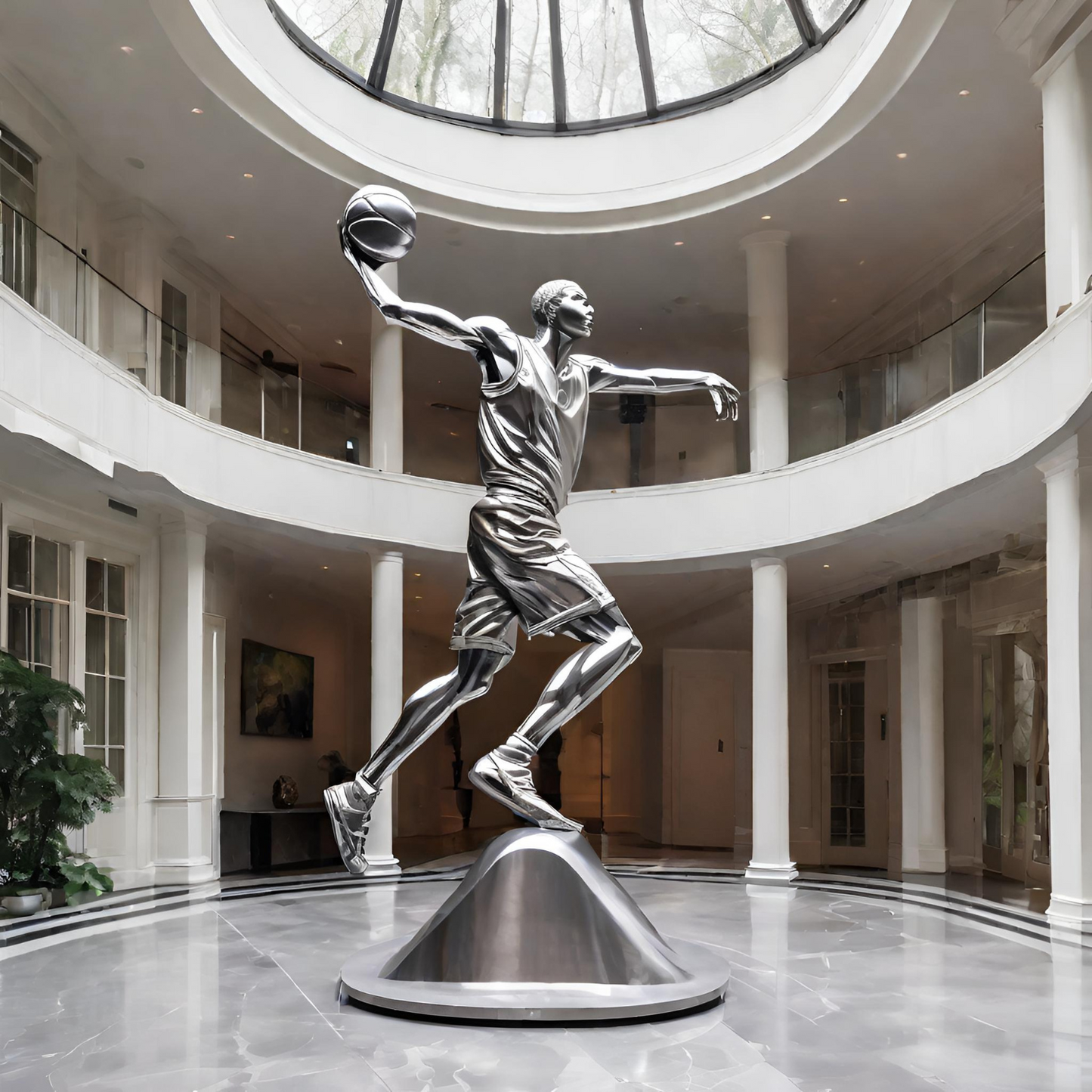 ArtZ® Stainless Steel Slam Dunk Sculpture