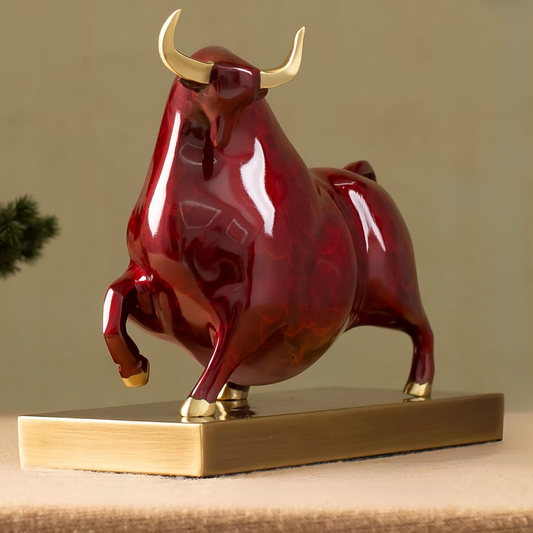 ArtZ® Abstract Bull Of Optimism and Prosperity Bronze Sculpture