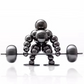 ArtZ® Abstract Weightlifter Stainless Steel Sculptures