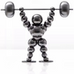 ArtZ® Abstract Weightlifter Stainless Steel Sculptures