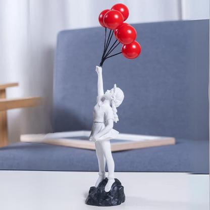 ArtZ® Fly Away Balloon Girl Sculpture