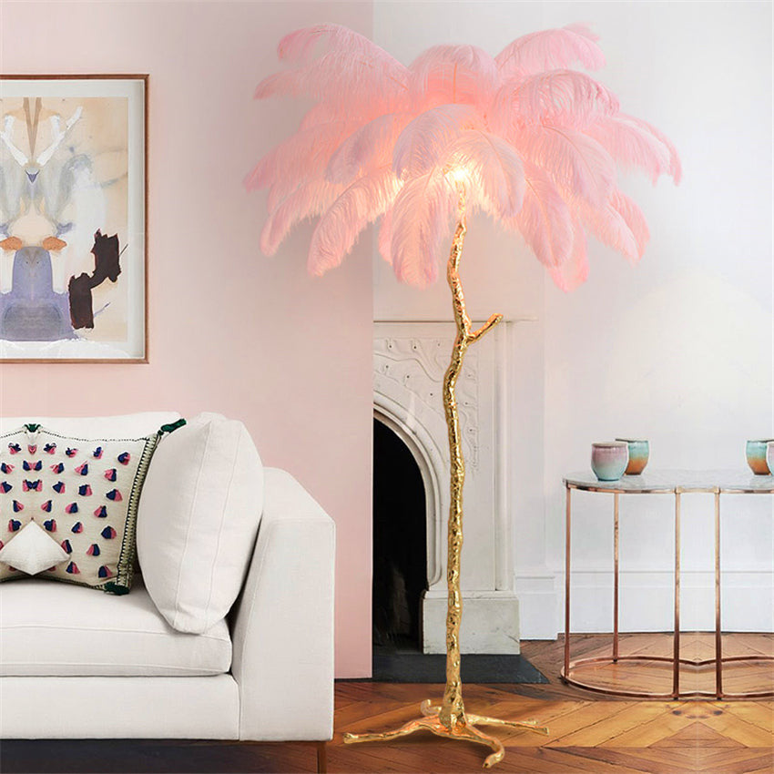 ArtZ® Ostrich Feather Lamp - ArtZMiami