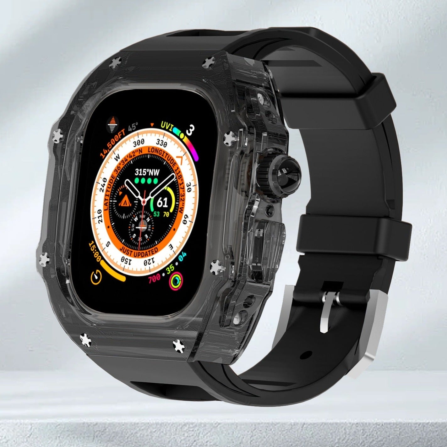 Transparent Luxury Apple Watch Cases for Apple Watch Ultra and Ultra 2 ArtZMiami