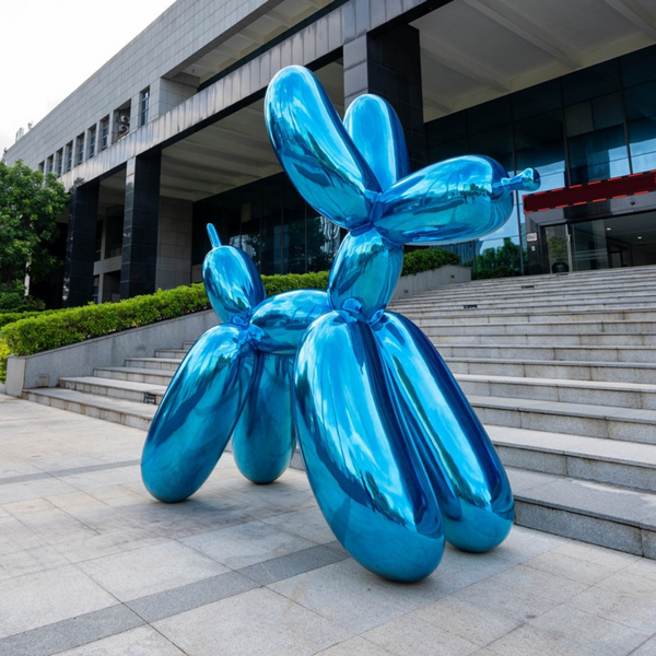 Life Size Outdoor Stainless Steel Red Metal Balloon Dog Sculpture for  Garden Decor - YouFine Sculpture